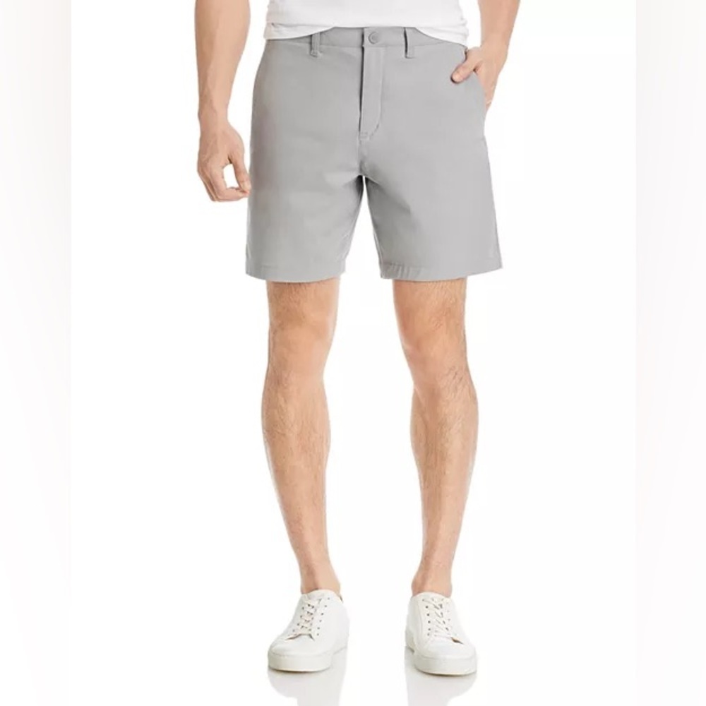 Mack Weldon Gray Flat Front Men Shorts